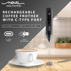 Coffee Frother Electric Rechargeable Coffee Maker Machine for Home Electric