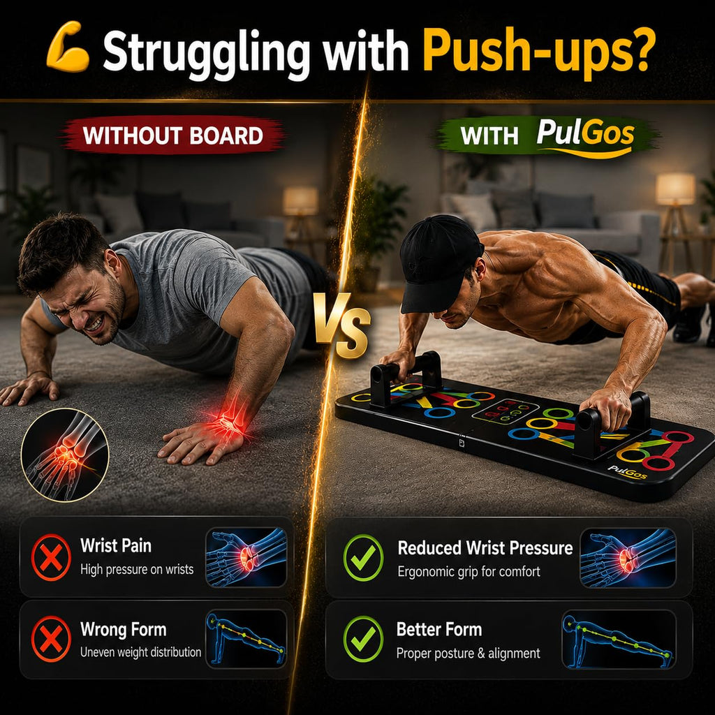 Premium Foldable Push-Up Board 15 in 1 with Color-Coded Muscle Targets – Portable Fitness Training System for Chest,