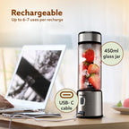 Portable USB Rechargeable Mini Juicer Blender,Electric Juicer Bottle For Smoothies and Juices, Mixer Juicer that Crushes Ice