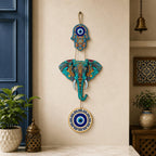 Designer Elephant Wooden Wall Hanging For Luck Properity For Home Decoration | Livingroom | Spiritual Decor